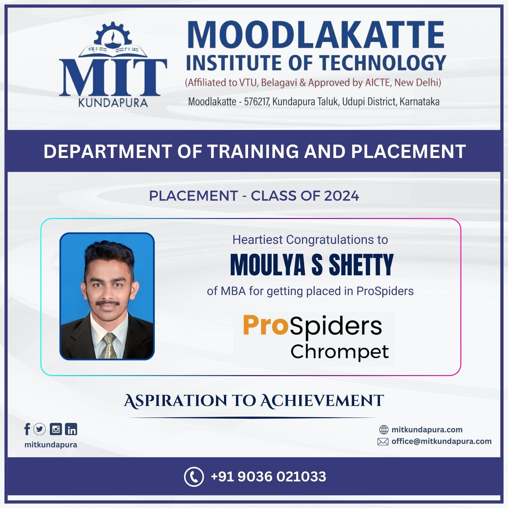 MITK MBA Students placement